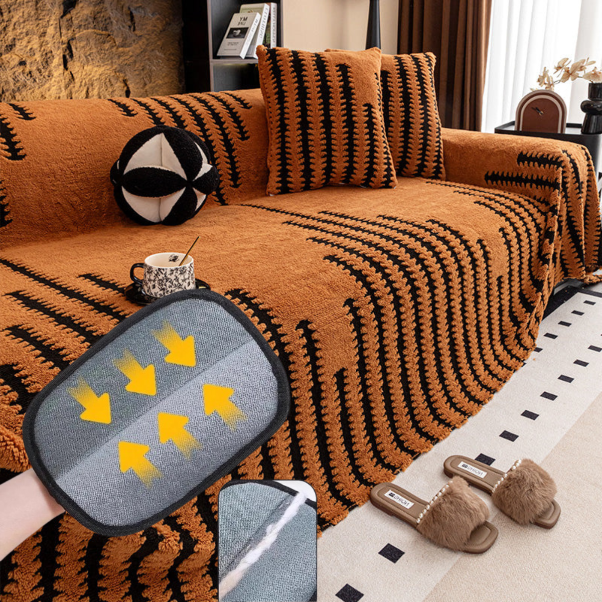 📢📢50% OFF !!⏰⏰Soft Plush Non-Slip Couch Cover